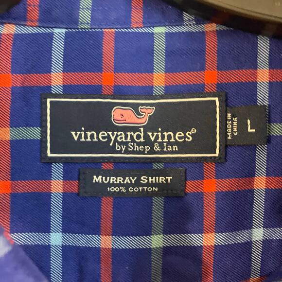 Vineyard Vines Murray Shirt‎ Gingham Blue Red Button Up Shirt - Picture 4 of 5